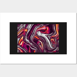 Abstract Lava Pattern Posters and Art